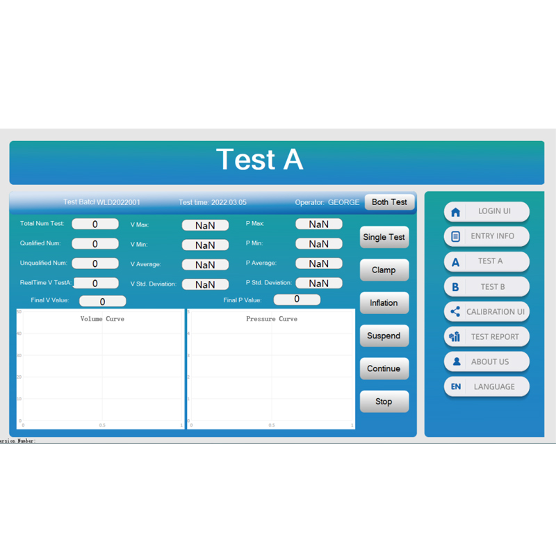 Condom Burst Volume and Pressure Testing Machine