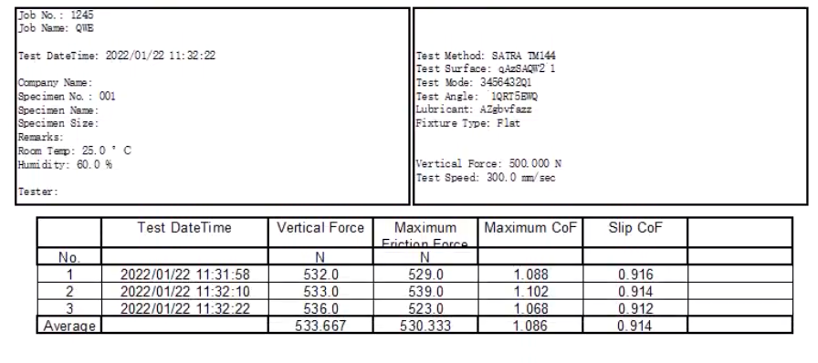 High Precision ISO 13287 Slip resistance testing machine