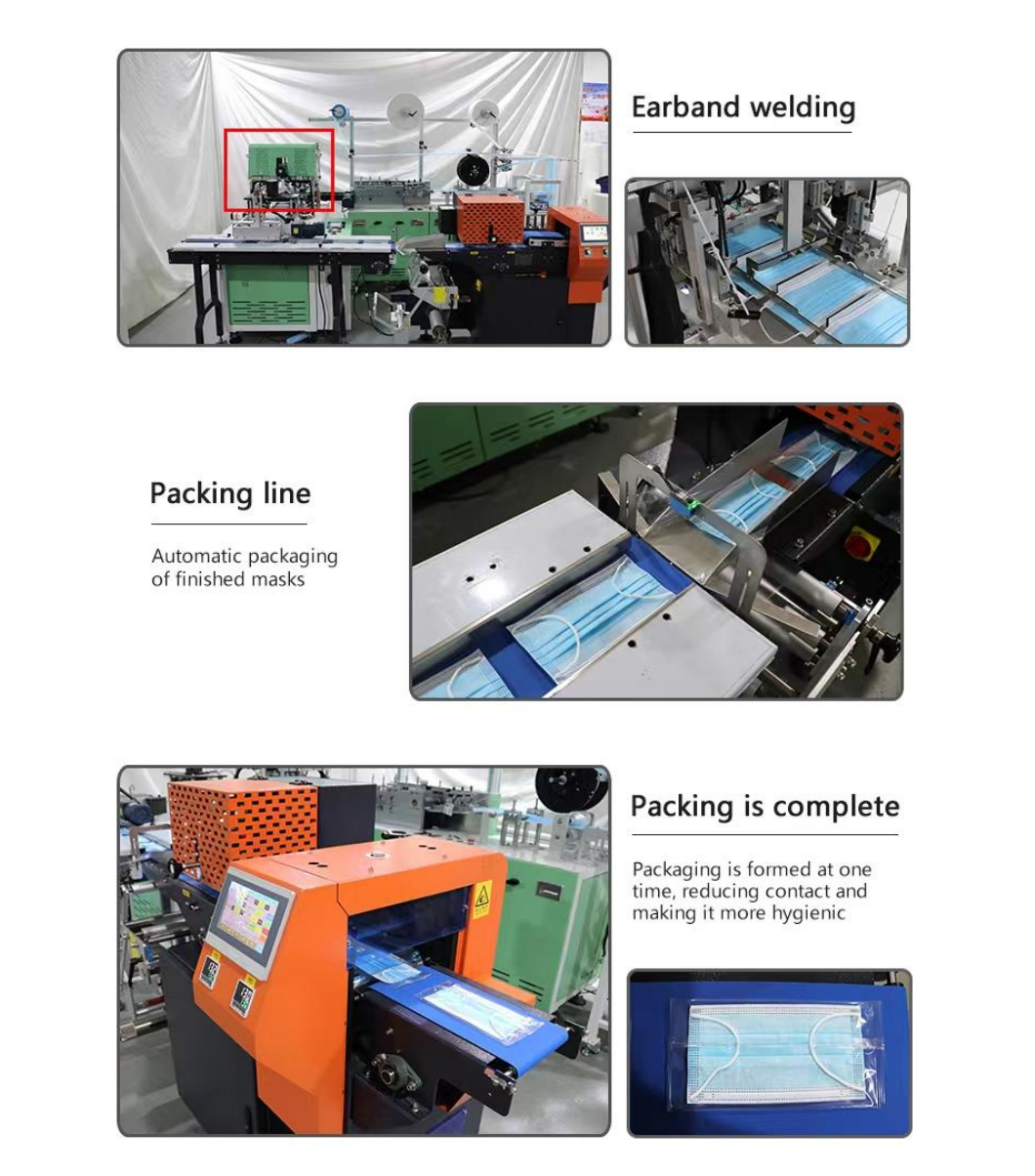 New design High Speed 3ply Mask Making Machine Equipment Medical Mask Production Machine