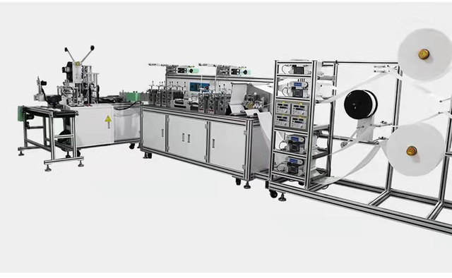 Medical Production Line Facial Full Automatic 3ply Face Mask Making Machine